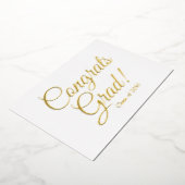 Gefeliciteerd afstudeerder aangepaste script afstu folie feestdagenkaart (Gedraaid)