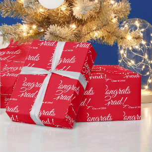 Gefeliciteerd afstudeerder aangepaste script klass cadeaupapier