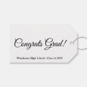 Gefeliciteerd afstudeerder aangepaste script schoo cadeaulabel (Voorkant (Horizontaal))