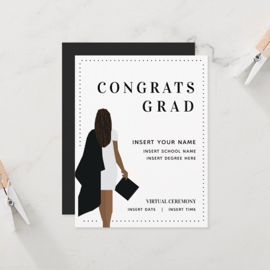 Gefeliciteerd Afstudeerder ♥ Aankondiging Afstuder (Voorkant / Achterkant in situ)