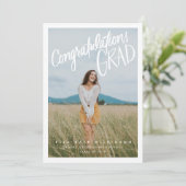 Gefeliciteerd Afstudeerder Afstuderen aankondiging (Staand voorkant)