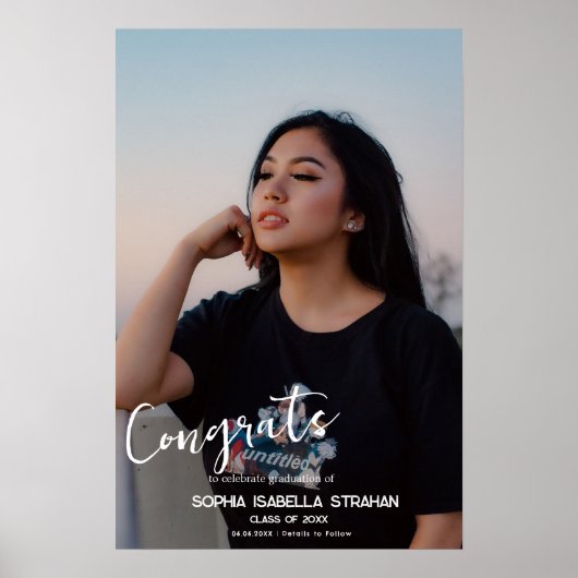 Gefeliciteerd Afstudeerder Afstuderen Keepsake Poster (Voorkant)