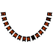 Gefeliciteerd Afstudeerder Black en Oranje Vlaggetjes (Alle)