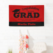 Gefeliciteerd Afstudeerder Black Scarlet Spandoek (Insitu)