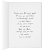 Gefeliciteerd Afstudeerder. Bloemenpatroon Aangepa (Binnen (Rechts))