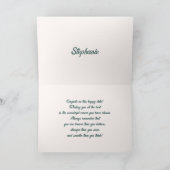 Gefeliciteerd Afstudeerder. Bloementekst Aangepast Kaart (Binnen)