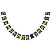 Gefeliciteerd Afstudeerder Blue en Gold Vlaggetjes (Alle)