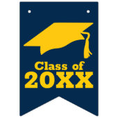 Gefeliciteerd Afstudeerder Blue en Gold Vlaggetjes (Eerste vlag)