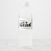 Gefeliciteerd Afstudeerder Bold Typografie 2 Foto' Waterfles Etiket (Voorkant)