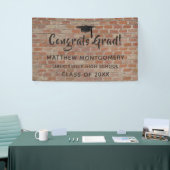 Gefeliciteerd Afstudeerder Brick Wall Afstuderen t Spandoek (Beurs)