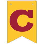 Gefeliciteerd Afstudeerder Crimson en Gellow Gold Vlaggetjes (Eerste vlag)