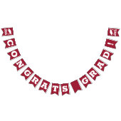 Gefeliciteerd Afstudeerder Crimson en White Vlaggetjes (Alle)