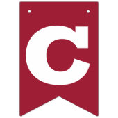 Gefeliciteerd Afstudeerder Crimson en White Vlaggetjes (Tweede vlag)