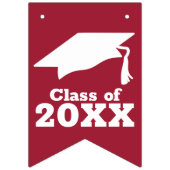 Gefeliciteerd Afstudeerder Crimson en White Vlaggetjes (Eerste vlag)