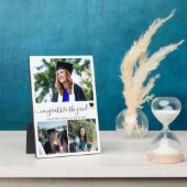 Gefeliciteerd afstudeerder custom 3 foto collage a fotoplaat (Zijkant)