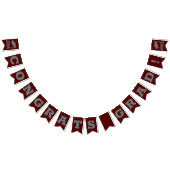 Gefeliciteerd Afstudeerder Dark Maroon en Grey Vlaggetjes (Alle)