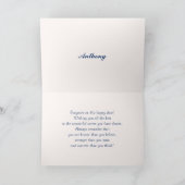 Gefeliciteerd Afstudeerder. Denim Pattern Aangepas Kaart (Binnen)