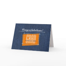Gefeliciteerd Afstudeerder. Denim Pattern Aangepas