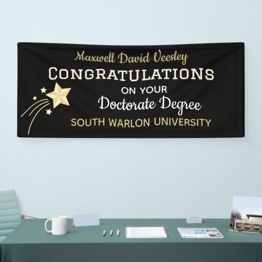 Gefeliciteerd Afstudeerder! Doctoraatsdiploma feli Spandoek (Beurs)