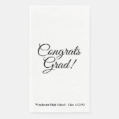 Gefeliciteerd Afstudeerder elegant aangepaste scri Servet (Voorkant)