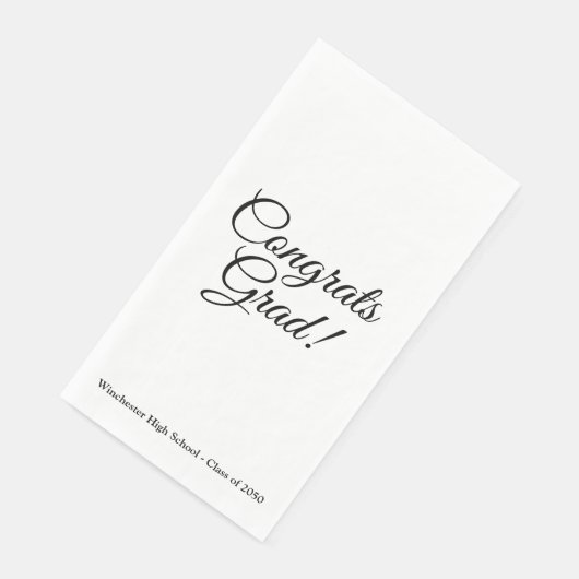 Gefeliciteerd Afstudeerder elegant aangepaste scri Servet (Hoek)