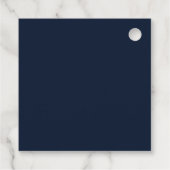 Gefeliciteerd Afstudeerder Elegant Navy Blue Custo Bedankjes Labels (Achterkant)