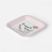 Gefeliciteerd Afstudeerder Elegant Roze Klasse 202 Papieren Bordje (Gebogen)