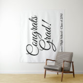 Gefeliciteerd Afstudeerder elegant script klasse j Wandkleed (In situ)