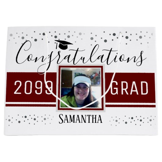 Gefeliciteerd Afstudeerder Elk jaar Confetti Groot Cadeauzakje (Voorkant)