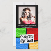 Gefeliciteerd Afstudeerder Festive Multicolor Grad (Voorkant)