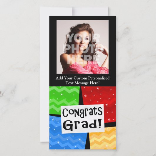 Gefeliciteerd Afstudeerder Festive Multicolor Grad (Voorkant)