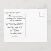 Gefeliciteerd Afstudeerder Foto Afstuderen Aankondigingskaart (Achterkant)