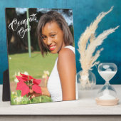 Gefeliciteerd Afstudeerder Foto Afstuderen Fotoplaat (Zijkant)