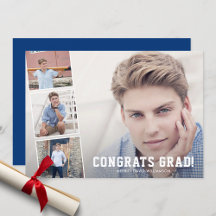 Gefeliciteerd Afstudeerder, Foto Collage Blue Grad
