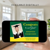 Gefeliciteerd Afstudeerder Foto Groen Geel 2025 Af Aankondiging