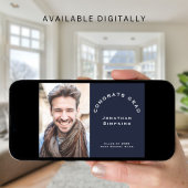 Gefeliciteerd Afstudeerder Foto Mannelijke Navy Aa Aankondiging