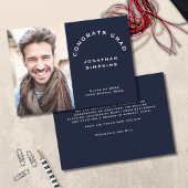 Gefeliciteerd Afstudeerder Foto Mannelijke Navy Aa Aankondiging