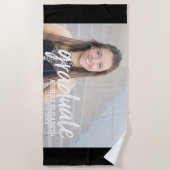 Gefeliciteerd Afstudeerder Foto voor virtueel Afst Strandlaken (Voorkant)