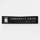 Gefeliciteerd Afstudeerder Foto zwart-wit Afstuder Spandoek (Horizontaal)
