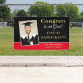 Gefeliciteerd Afstudeerder Fotonaam Gold White Bla Spandoek (Insitu)