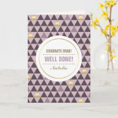 Gefeliciteerd Afstudeerder. Geometrisch patroon Aa Kaart (Gele Bloem)