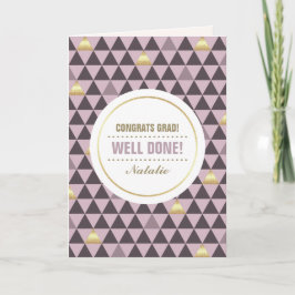 Gefeliciteerd Afstudeerder. Geometrisch patroon Aa Kaart