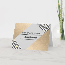 Gefeliciteerd Afstudeerder. Geometrisch Patroon Aa Kaart