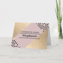 Gefeliciteerd Afstudeerder. Geometrisch Patroon Aa Kaart