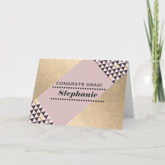 Gefeliciteerd Afstudeerder. Geometrisch Patroon Aa Kaart (Voorkant)