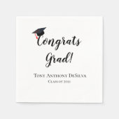 Gefeliciteerd Afstudeerder Gepersonaliseerd Afstud Servet (Voorkant)