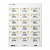 Gefeliciteerd Afstudeerder Gold Confetti Streamers Etiket (Full Sheet)