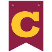 Gefeliciteerd Afstudeerder Gold met Maroon Vlaggetjes (Tweede vlag)