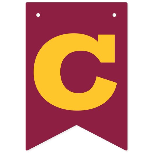 Gefeliciteerd Afstudeerder Gold met Maroon Vlaggetjes (Tweede vlag)