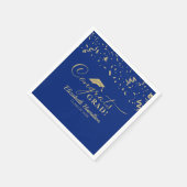 Gefeliciteerd Afstudeerder Gold Script Afstuderen Servet (Hoek)